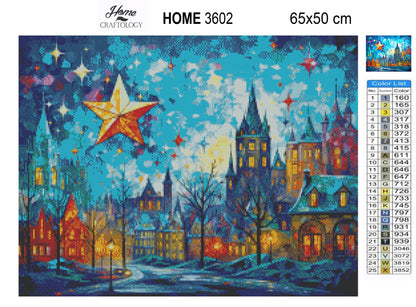 New! Village Under the Stars - Exclusive Premium Diamond Painting Kit