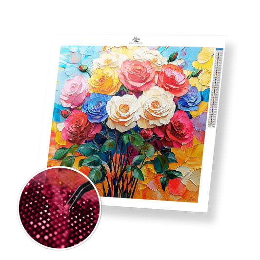 New! Bouquet of Roses - Exclusive Premium Diamond Painting Kit