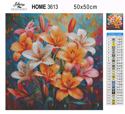 New! Lillies - Exclusive Premium Diamond Painting Kit