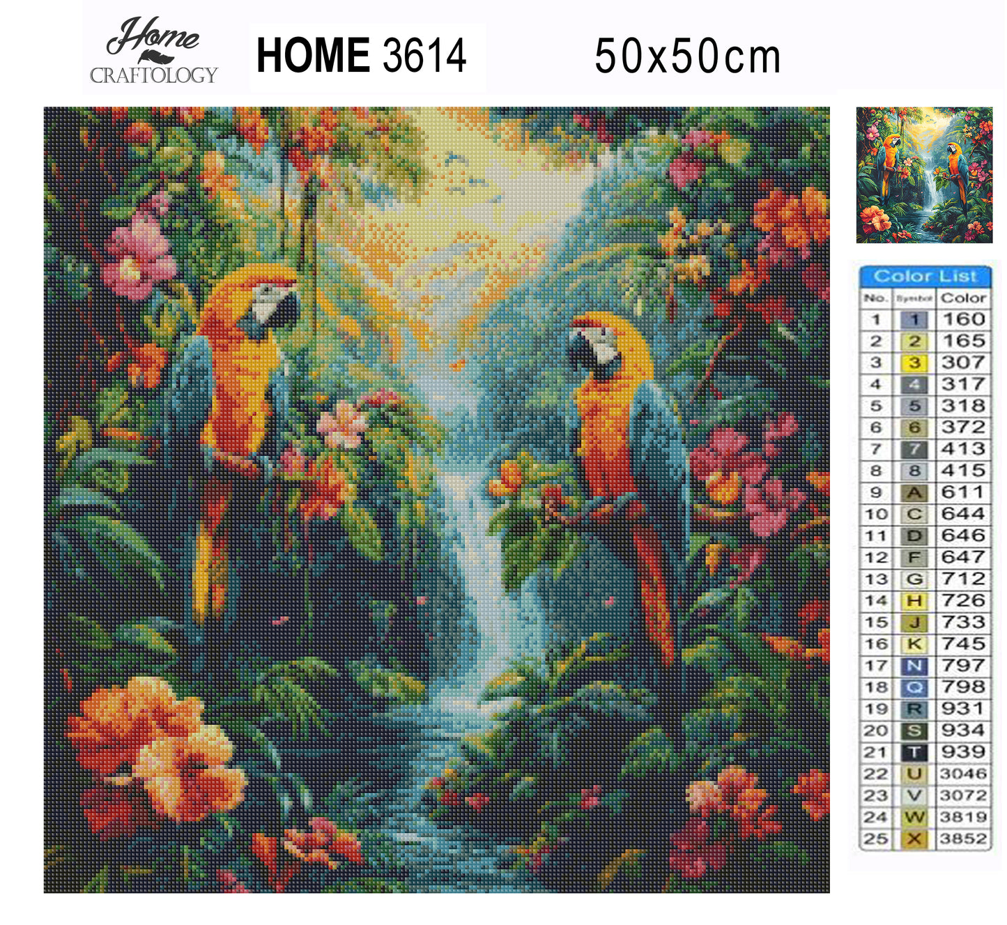 New! Macaws in the Rainforest - Exclusive Premium Diamond Painting Kit