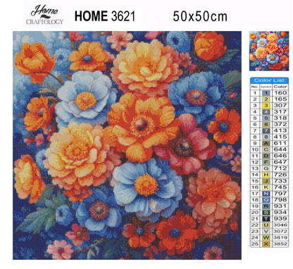 New! Warm and Beautiful Flowers - Exclusive Premium Diamond Painting Kit