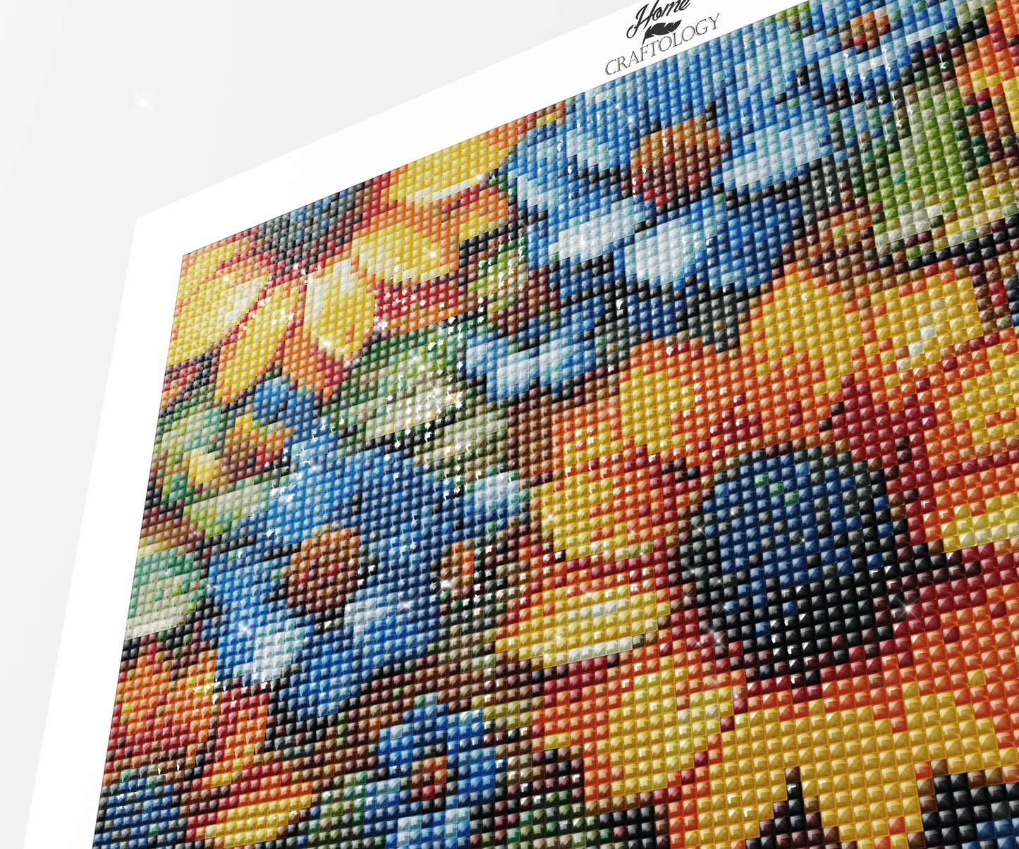 New! Yellow and Blue Sunflowers - Exclusive Premium Diamond Painting Kit