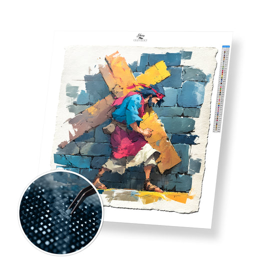 Carrying the Cross - Exclusive Premium Diamond Painting Kit