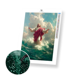 Jesus Walks on Water - Exclusive Premium Diamond Painting Kit