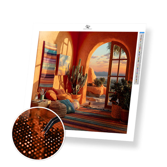 Cactus Window Glow - Time Limited Exclusive Diamond Painting Kit