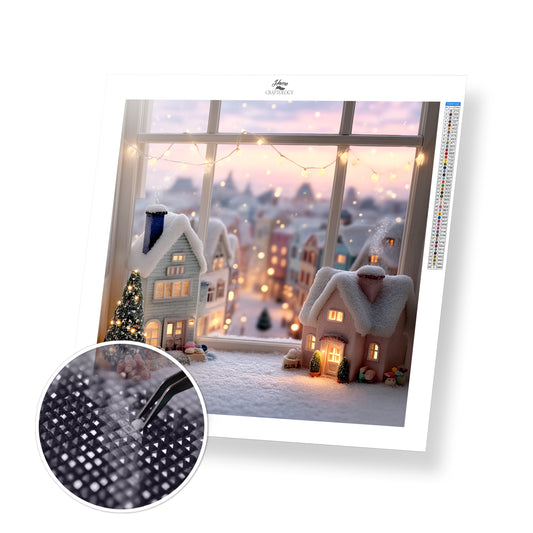 Frosted Window Wonderland - Exclusive Premium Diamond Painting Kit