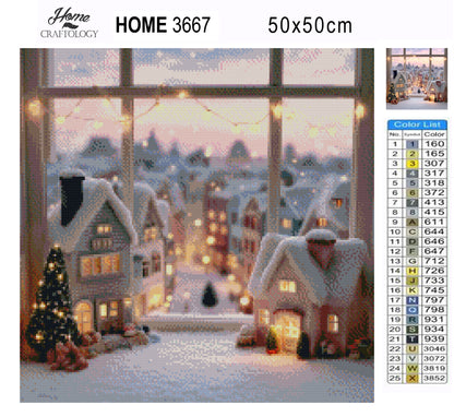 Frosted Window Wonderland - Exclusive Premium Diamond Painting Kit