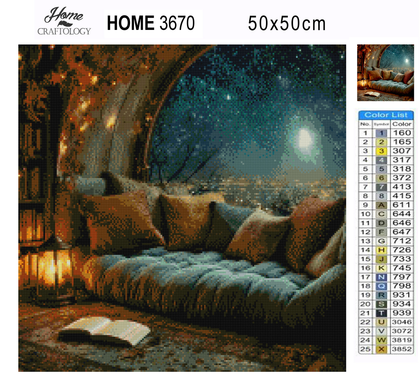 Stargazing from the Nook - Exclusive Premium Diamond Painting Kit