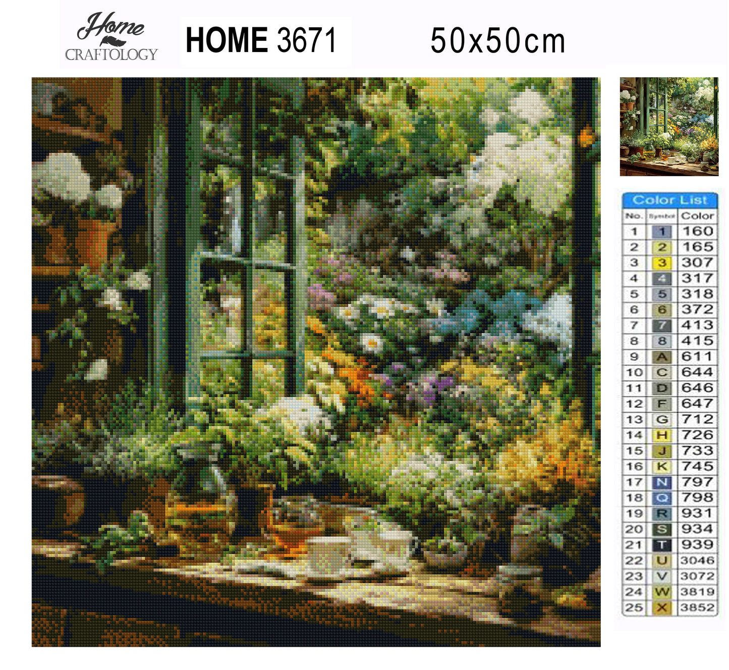 Summer Garden Window - Exclusive Premium Diamond Painting Kit