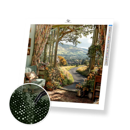 Sunlight Over Fields - Exclusive Premium Diamond Painting Kit