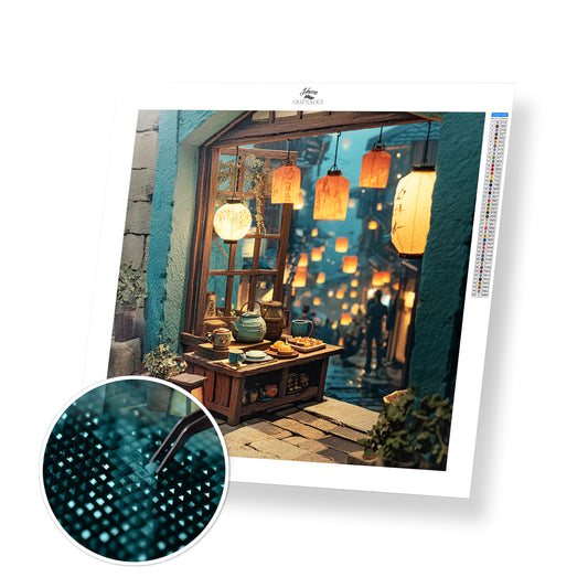 Tokyo Lantern Twilight - Exclusive Premium Diamond Painting Kit