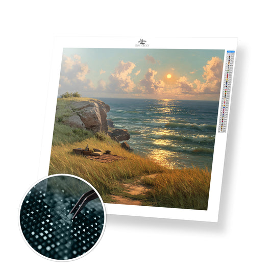 Cliffside Sunset Dreams - Time Limited Exclusive Diamond Painting Kit