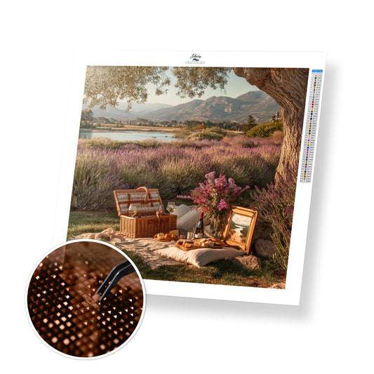Lavender Picnic - Time Limited Exclusive Diamond Painting Kit