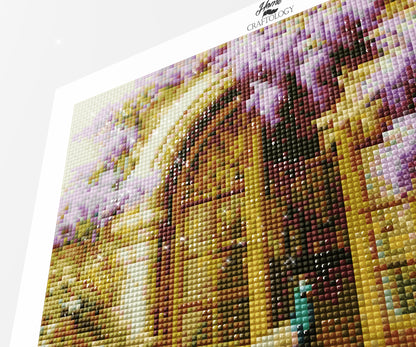 Peacock Among the Wisteria - Time Limited Exclusive Diamond Painting Kit