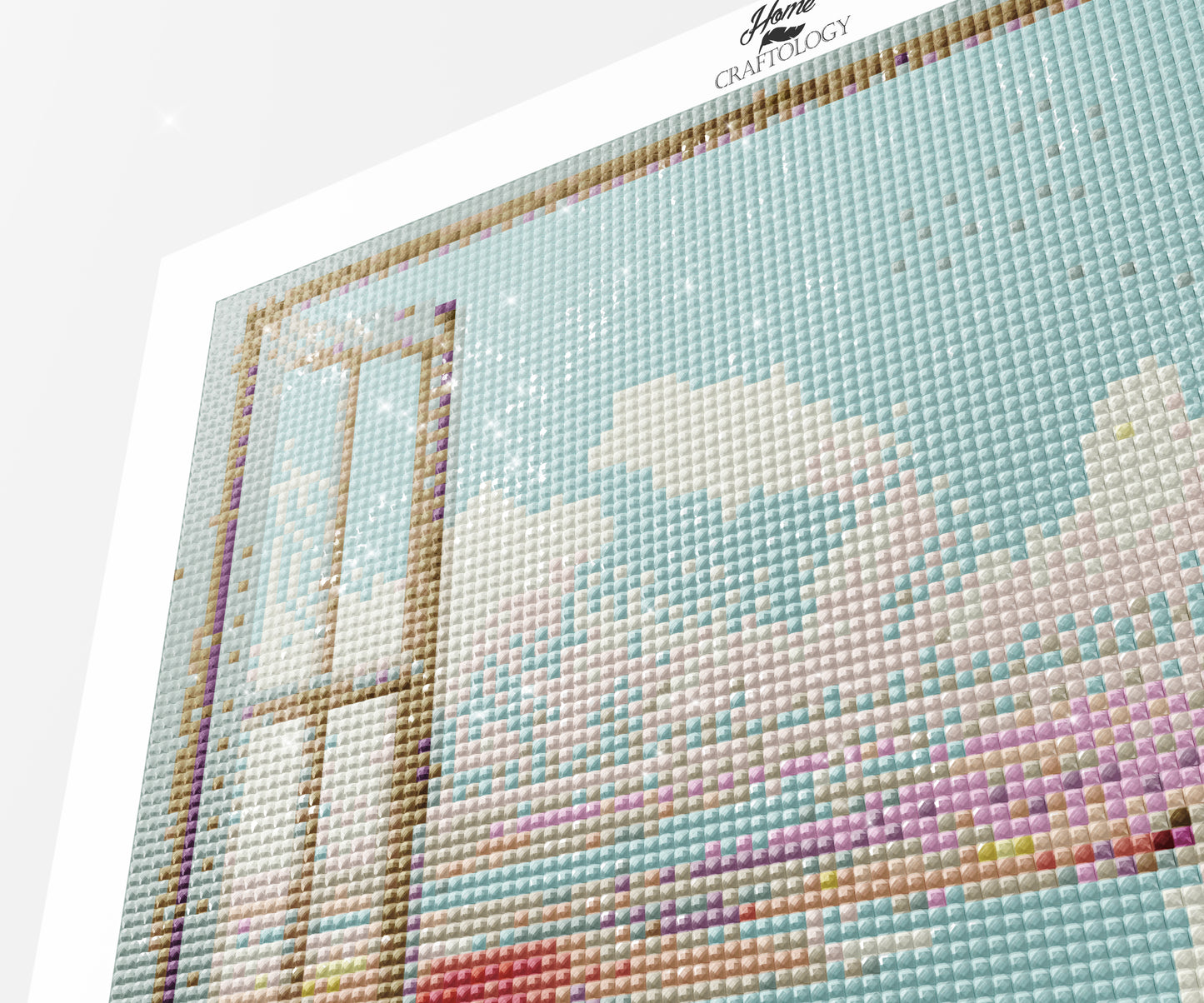 Tulip Fields and Storks Beyond the Window - Time Limited Exclusive Diamond Painting Kit