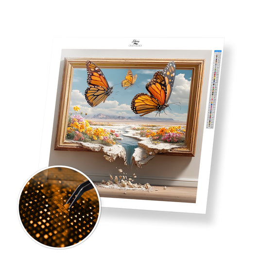 Butterfly Fluttering Out - Time Limited Exclusive Diamond Painting Kit