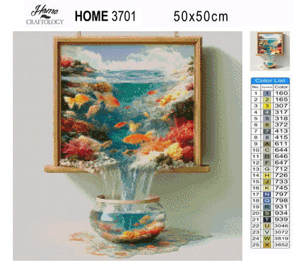 Fish Out to Sea - Time Limited Exclusive Diamond Painting Kit