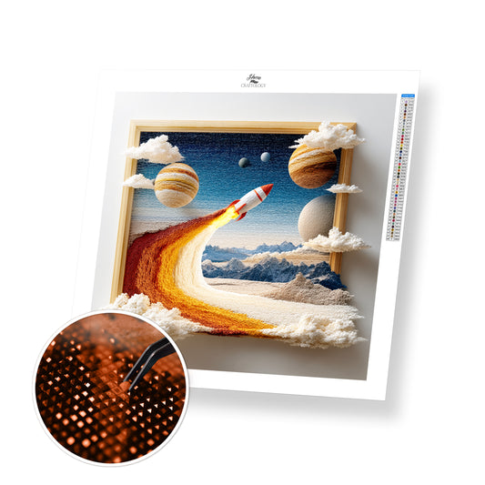 Rocket Into the Stars - Time Limited Exclusive Diamond Painting Kit