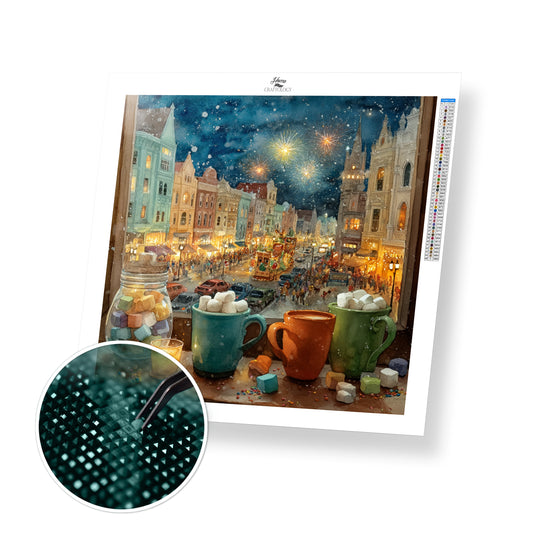Sparkling Christmas View - Time Limited Exclusive Diamond Painting Kit