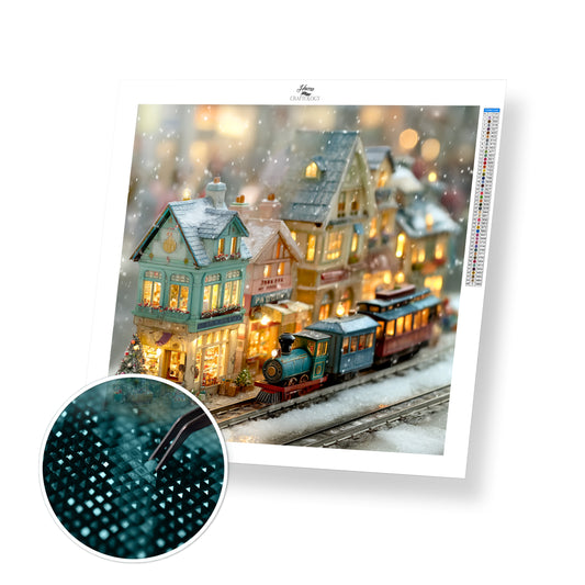 Toy Train Village - Time Limited Exclusive Diamond Painting Kit