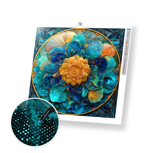 Aqua Dream Mandala - Time Limited Exclusive Diamond Painting Kit