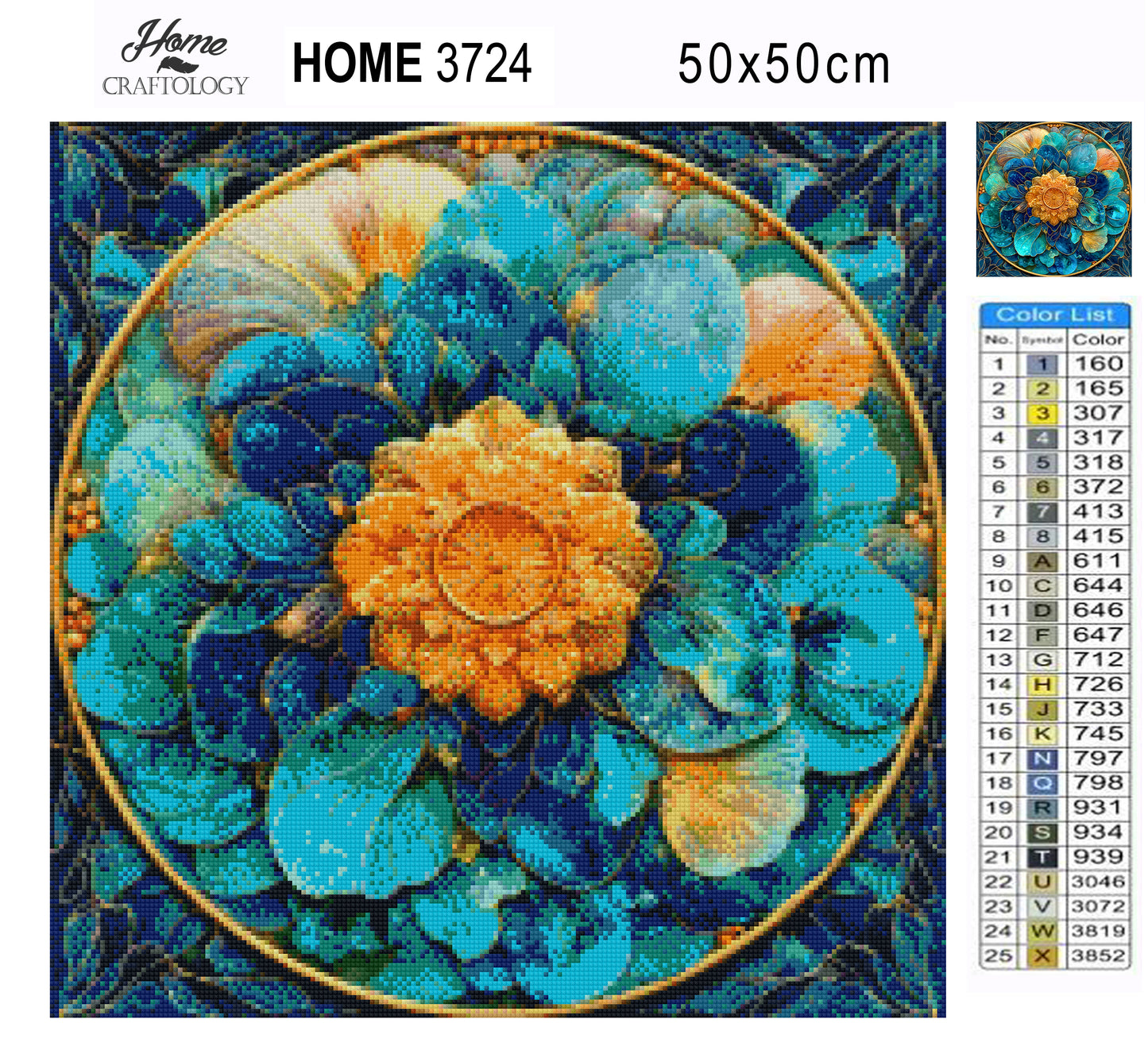 Aqua Dream Mandala - Time Limited Exclusive Diamond Painting Kit