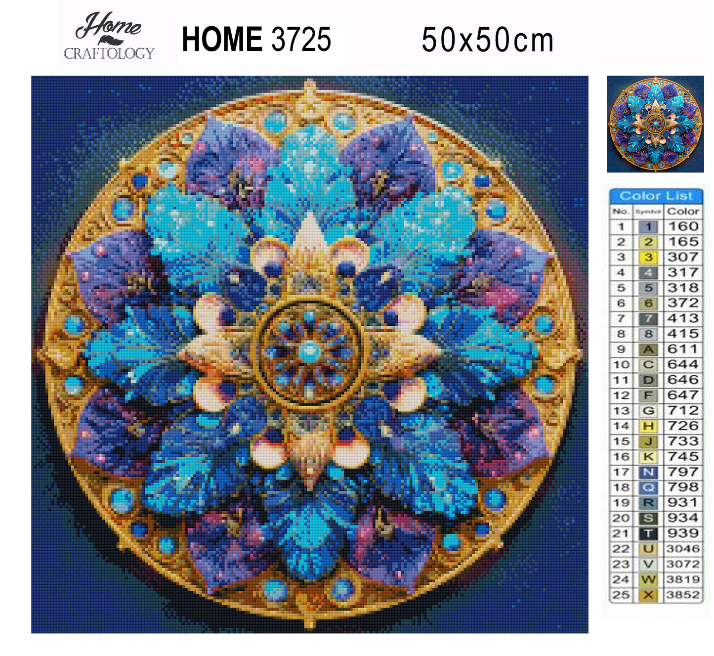Blue Crystal Mandala - Time Limited Exclusive Diamond Painting Kit