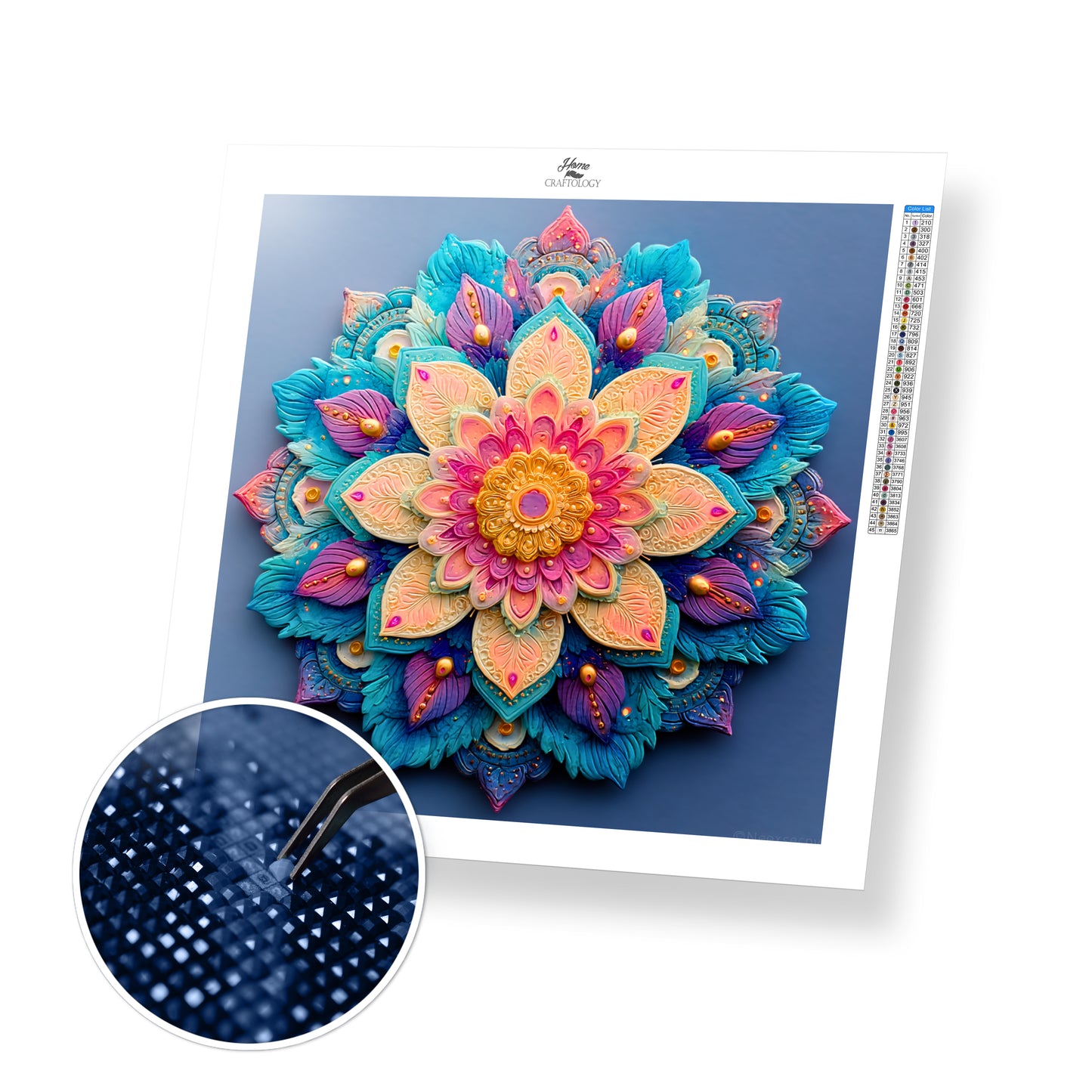 Cool Tone Mandala - Time Limited Exclusive Diamond Painting Kit