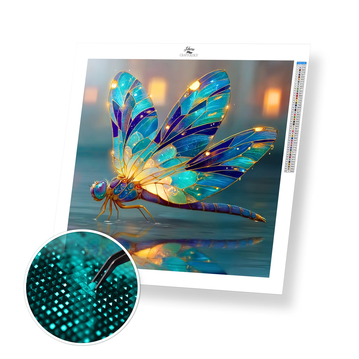 Crystal Winged Dragonfly - Time Limited Exclusive Diamond Painting Kit