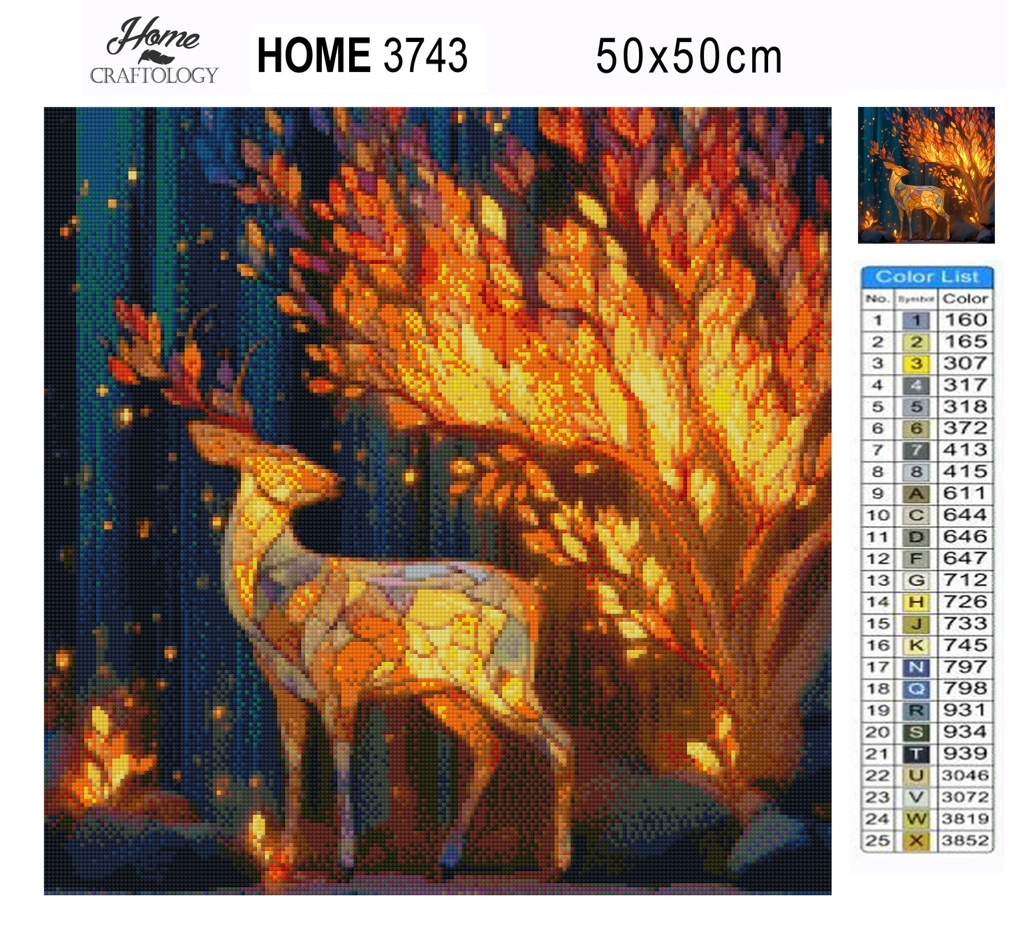 Deer in Enchanted Forest - Time Limited Exclusive Diamond Painting Kit