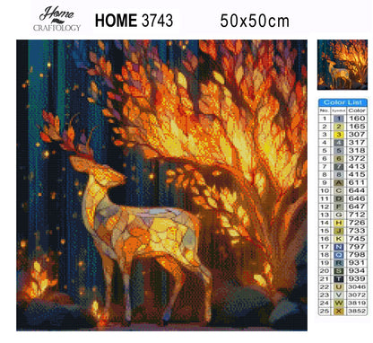 Deer in Enchanted Forest - Time Limited Exclusive Diamond Painting Kit