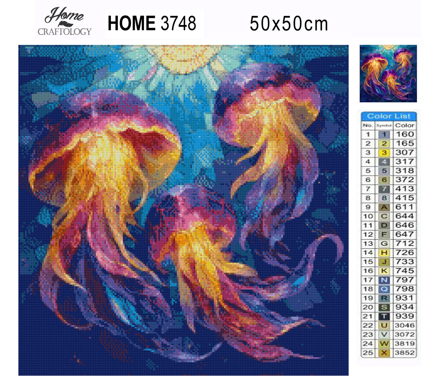 Glowing Jellyfish - Time Limited Exclusive Diamond Painting Kit