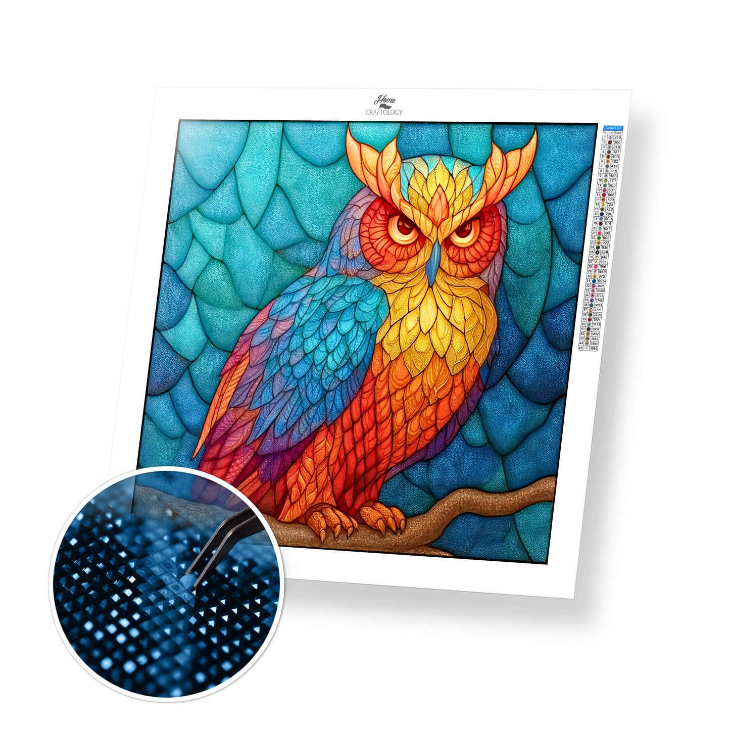 Jewel Toned Owl - Time Limited Exclusive Diamond Painting Kit