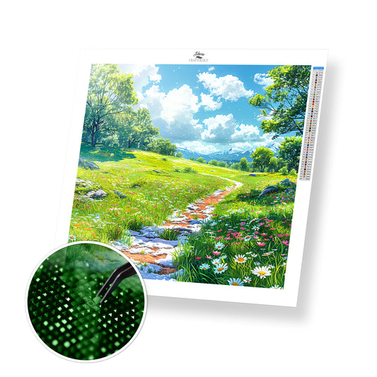 A Path with Melting Snow - Time Limited Exclusive Diamond Painting Kit