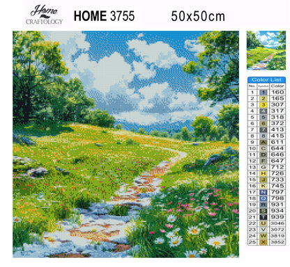 A Path with Melting Snow - Time Limited Exclusive Diamond Painting Kit