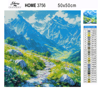 A Peaceful Mountain Trail - Time Limited Exclusive Diamond Painting Kit