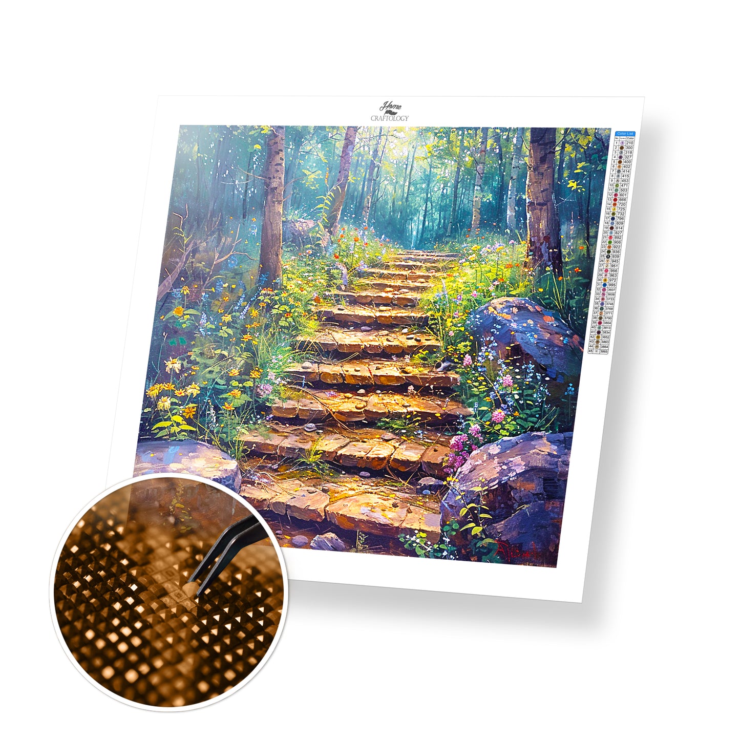 Wooden Forest Steps - Time Limited Exclusive Diamond Painting Kit