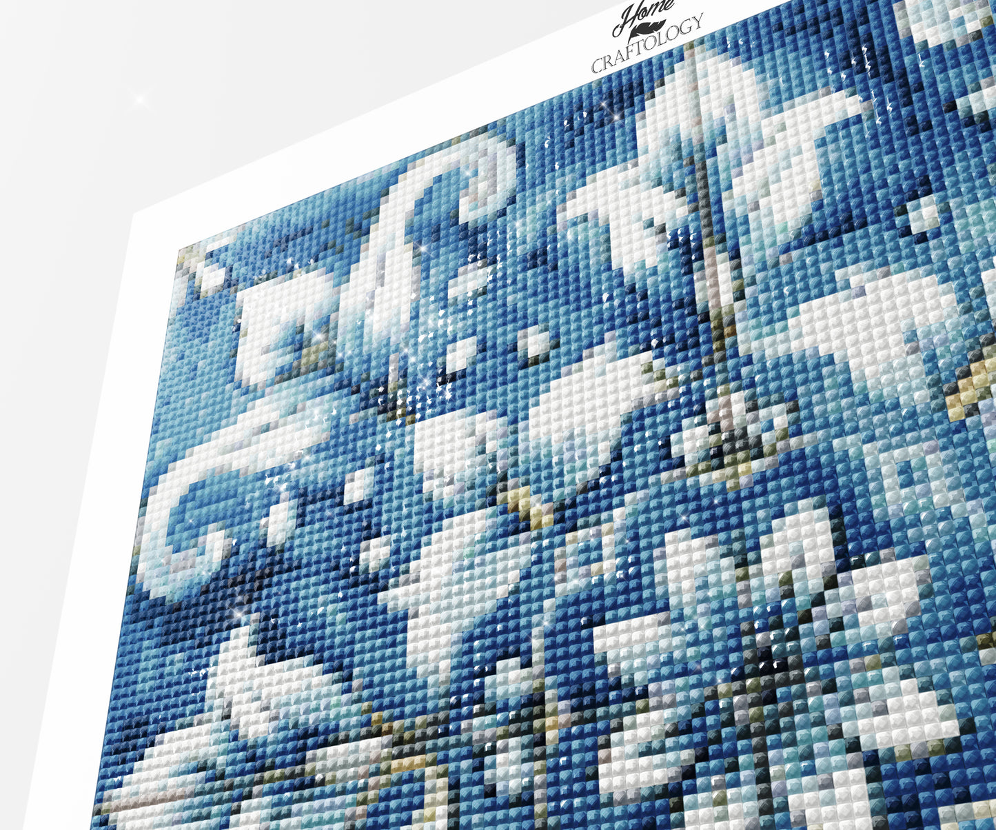 Blue Petal Mosaic - Time Limited Exclusive Diamond Painting Kit