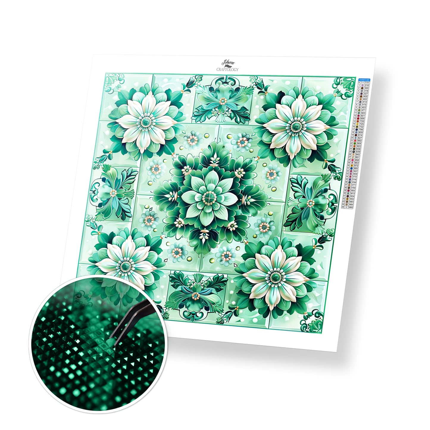 Fresh Green Kaleidoscope - Time Limited Exclusive Diamond Painting Kit
