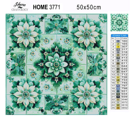 Fresh Green Kaleidoscope - Time Limited Exclusive Diamond Painting Kit