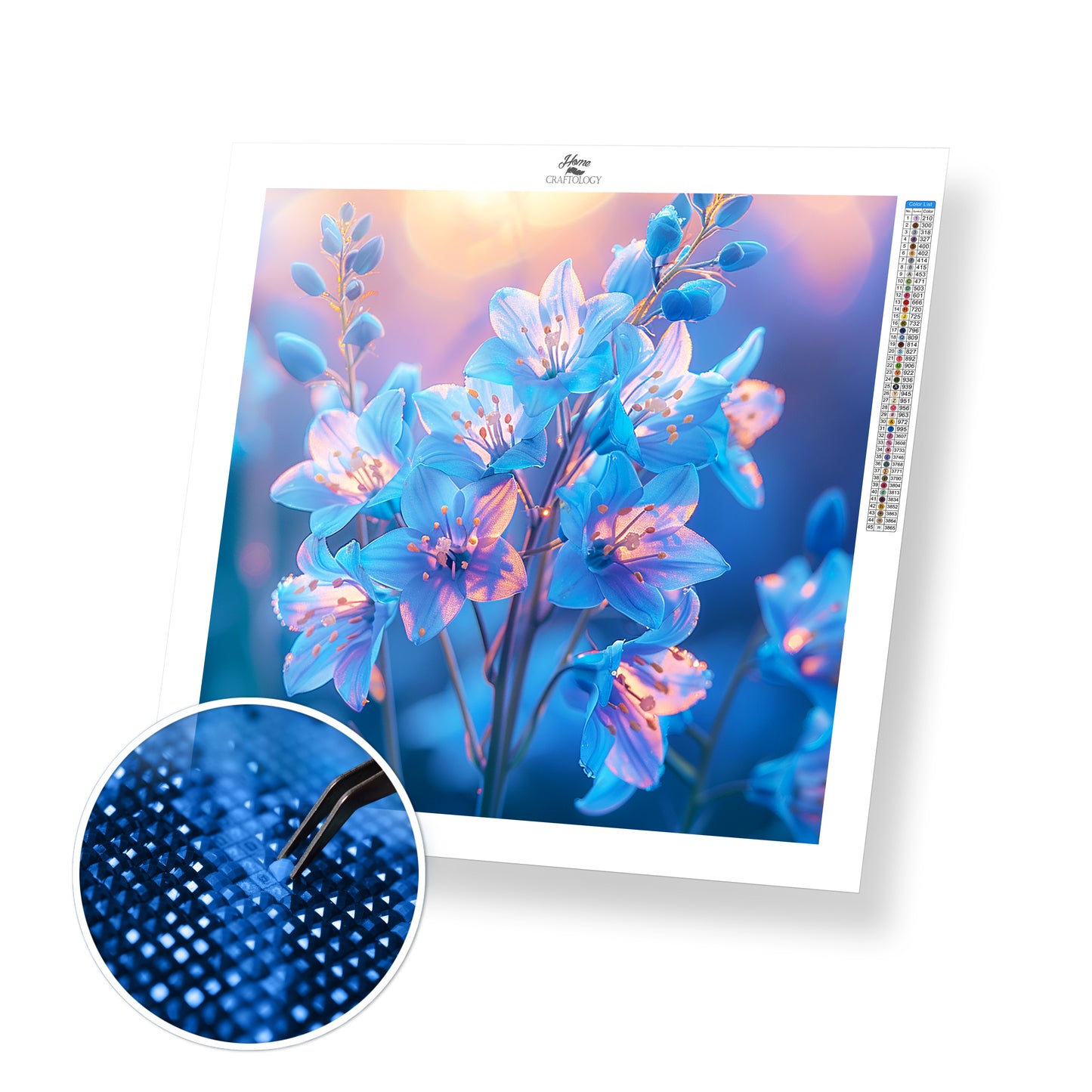 Bluebells in Morning Glow - Time Limited Exclusive Diamond Painting Kit