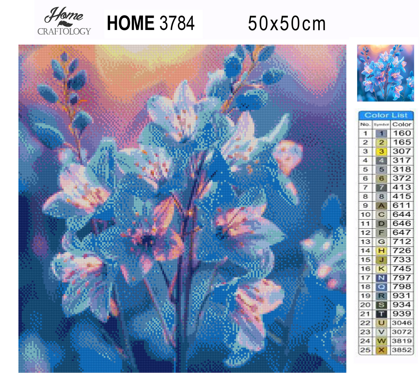 Bluebells in Morning Glow - Time Limited Exclusive Diamond Painting Kit