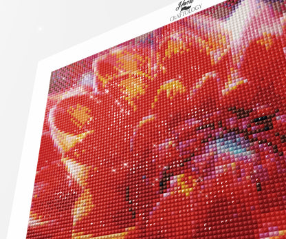 Crimson Dahlia Radiance - Time Limited Exclusive Diamond Painting Kit