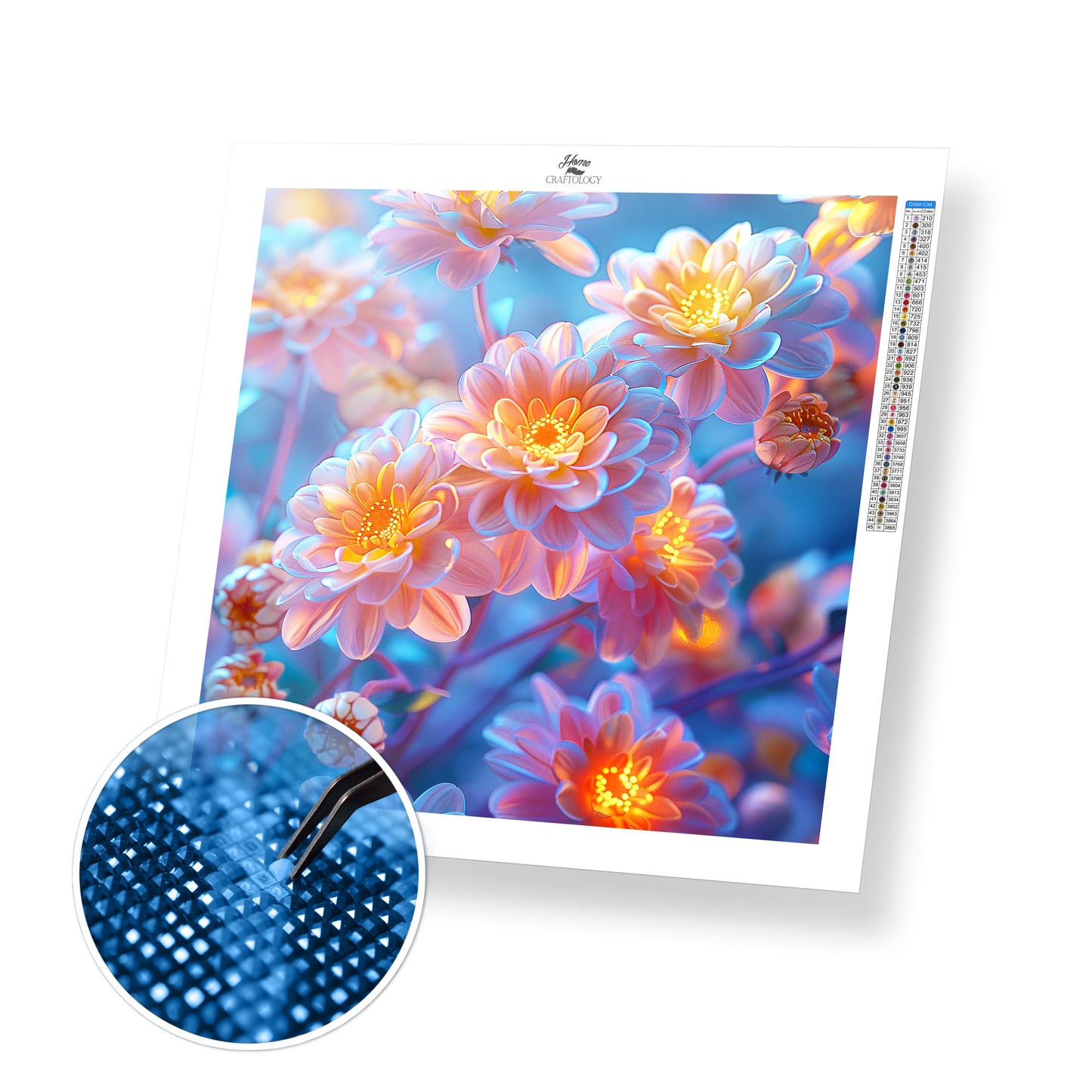 Golden Petal Glow - Time Limited Exclusive Diamond Painting Kit
