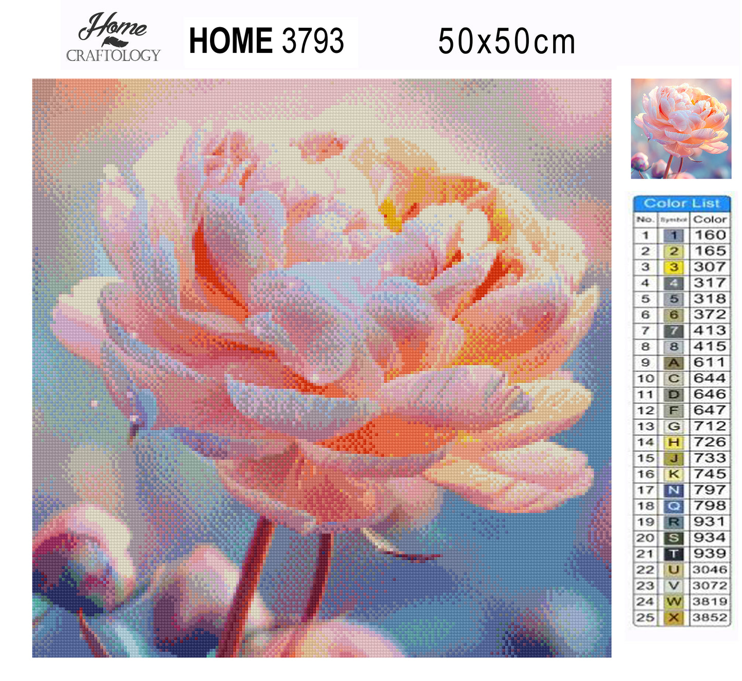 Soft Glow Peony - Time Limited Exclusive Diamond Painting Kit