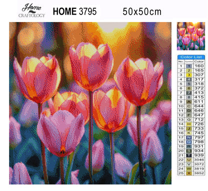 Sunlit Tulips - Time Limited Exclusive Diamond Painting Kit