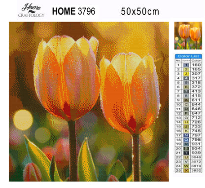 Tulips in Warm Light - Time Limited Exclusive Diamond Painting Kit
