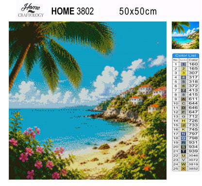 Coastal Paradise View - Time Limited Exclusive Diamond Painting Kit