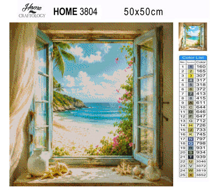 Endless Summer Window - Time Limited Exclusive Diamond Painting Kit