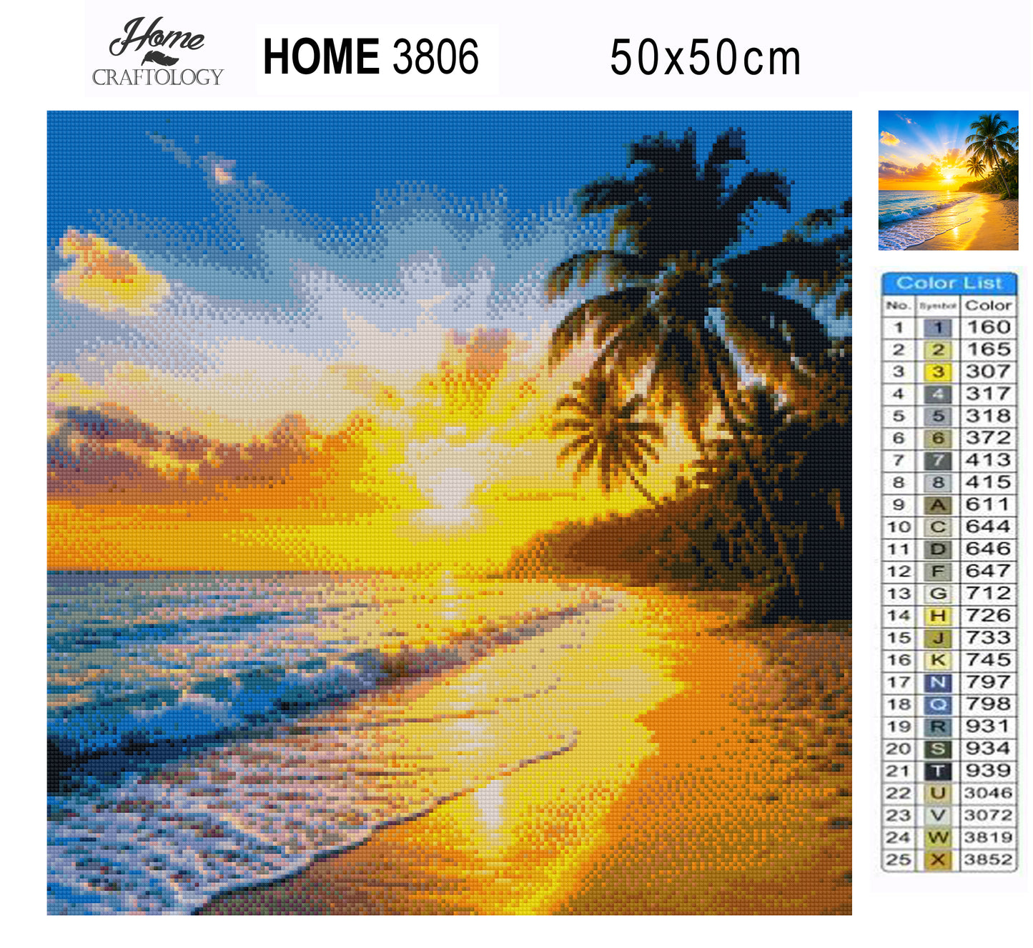 Golden Shoreline - Time Limited Exclusive Diamond Painting Kit